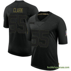 Youth Kansas City Chiefs Frank Clark Black Authentic 2020 Salute To Service Kcc216 Jersey C1735